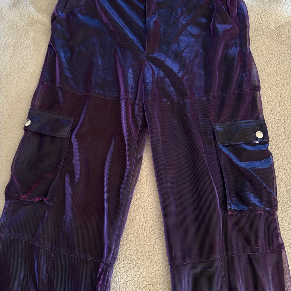 Delia’s Color shift hologram Cargo Pants
